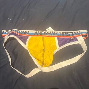 Andrew Christian "POUCH" jock strap  shows off the goods. XL